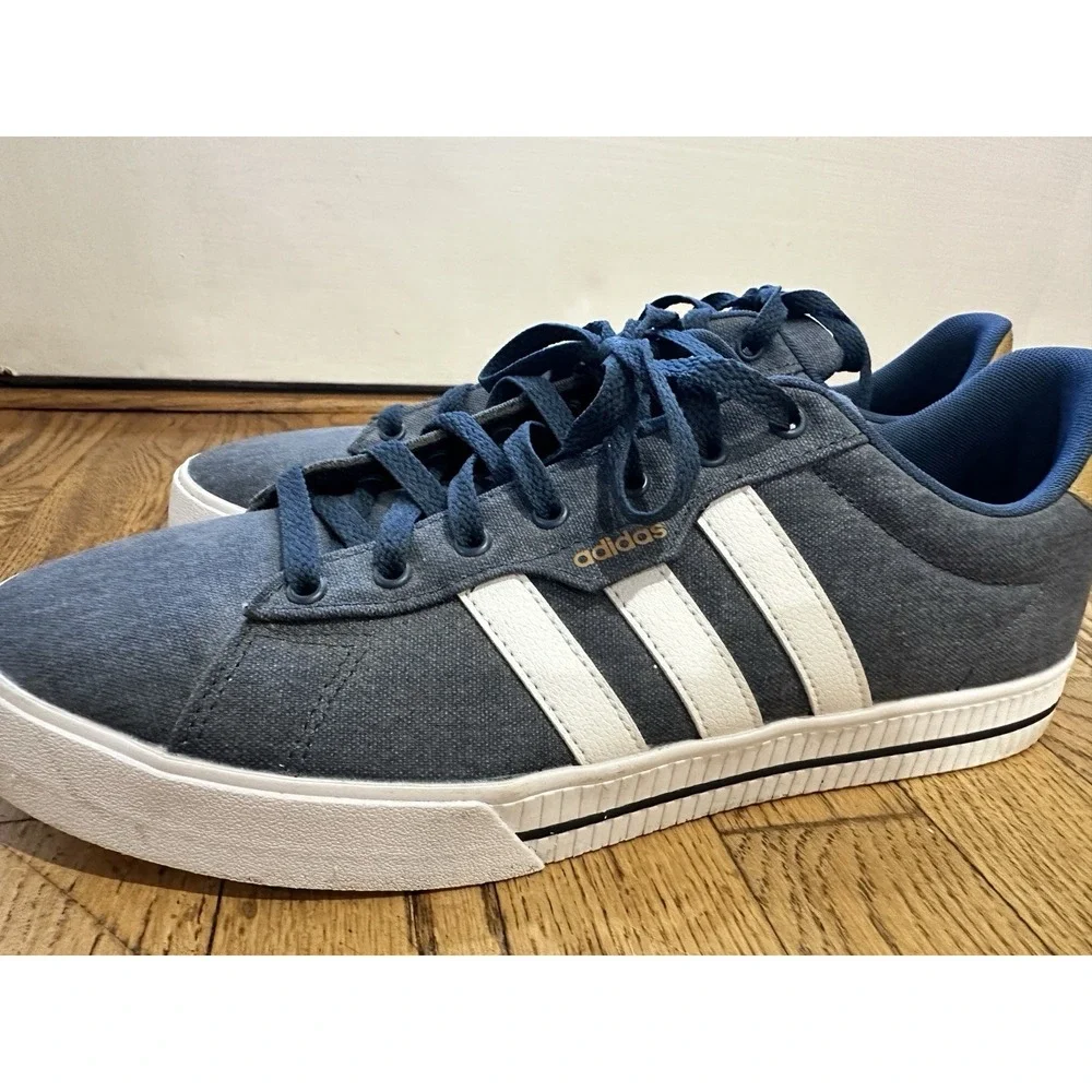 Adidas Daily 3.0 Men's Sneaker Shoe Canvas Athletic Casual GY8115 Blue Size 12 - Picture 6 of 11